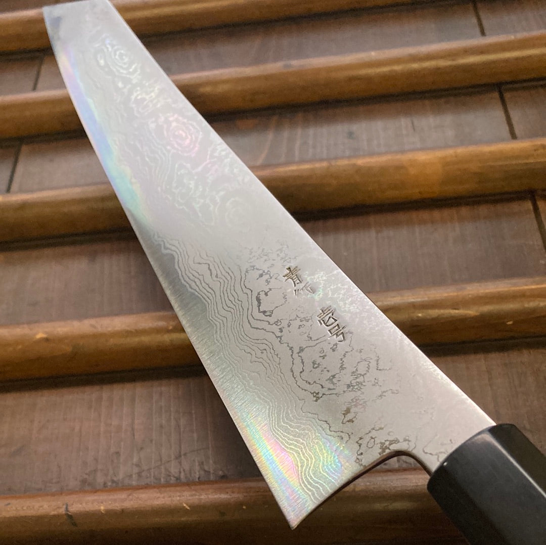 Sakai Kikumori Tanaka Sori 270mm Kiritsuke Sujihiki Aogami 1 Suminagashi