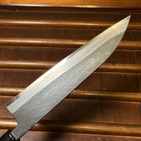 Tsukasa Hinoura 210mm Gyuto Shirogami Warikomi Unryu Suminagashi Double Horn Enju