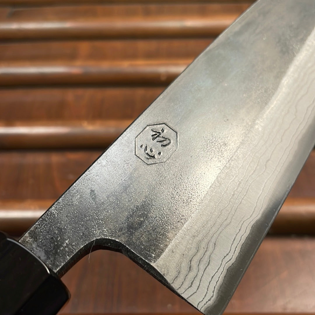 Kumokage 240mm Gyuto Aogami 2 Kurouchi Damascus Teak Handle