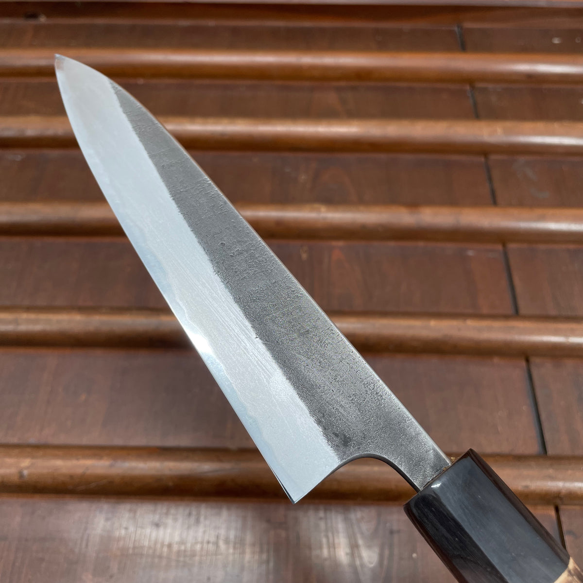 Wakui 150mm Petty Stainless Clad Aogami 2 Nashiji Warikomi Chestnut