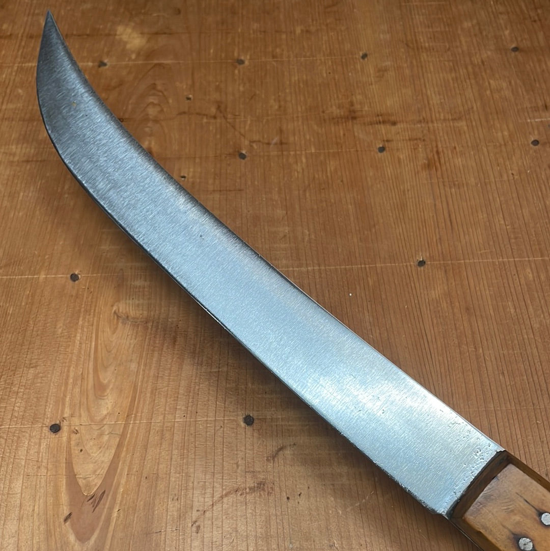 A J Jordan 10" Butcher Scimitar Double Shear Steel Boxwood is 1871-1926