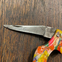 Unmarked 1 7/8” Figural Shoe Knife 1920’s? End of Day Celluloid