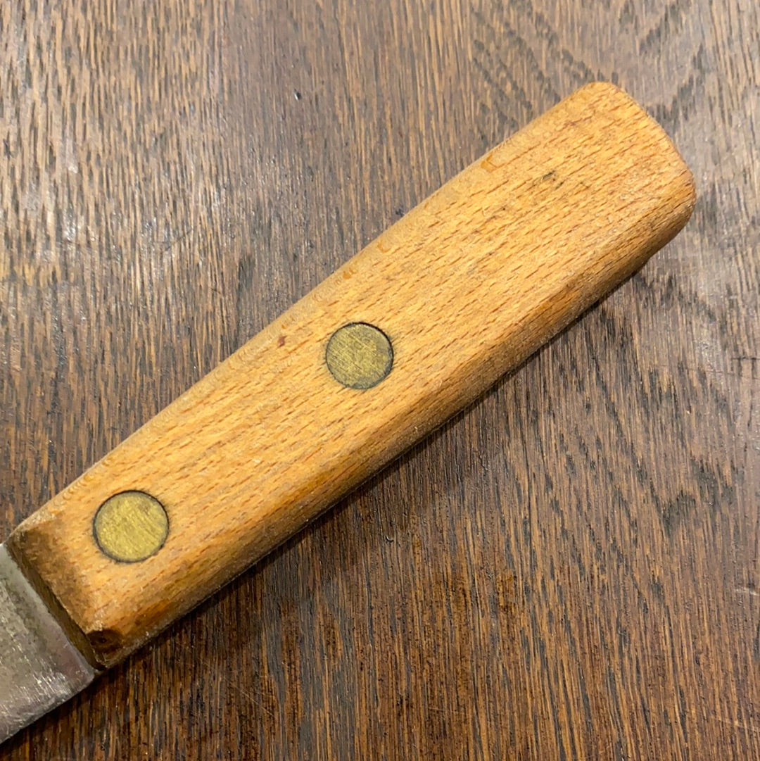 Village Blacksmith 5” Carbon Steel Skinning Knife Beech Handle 1930’s
