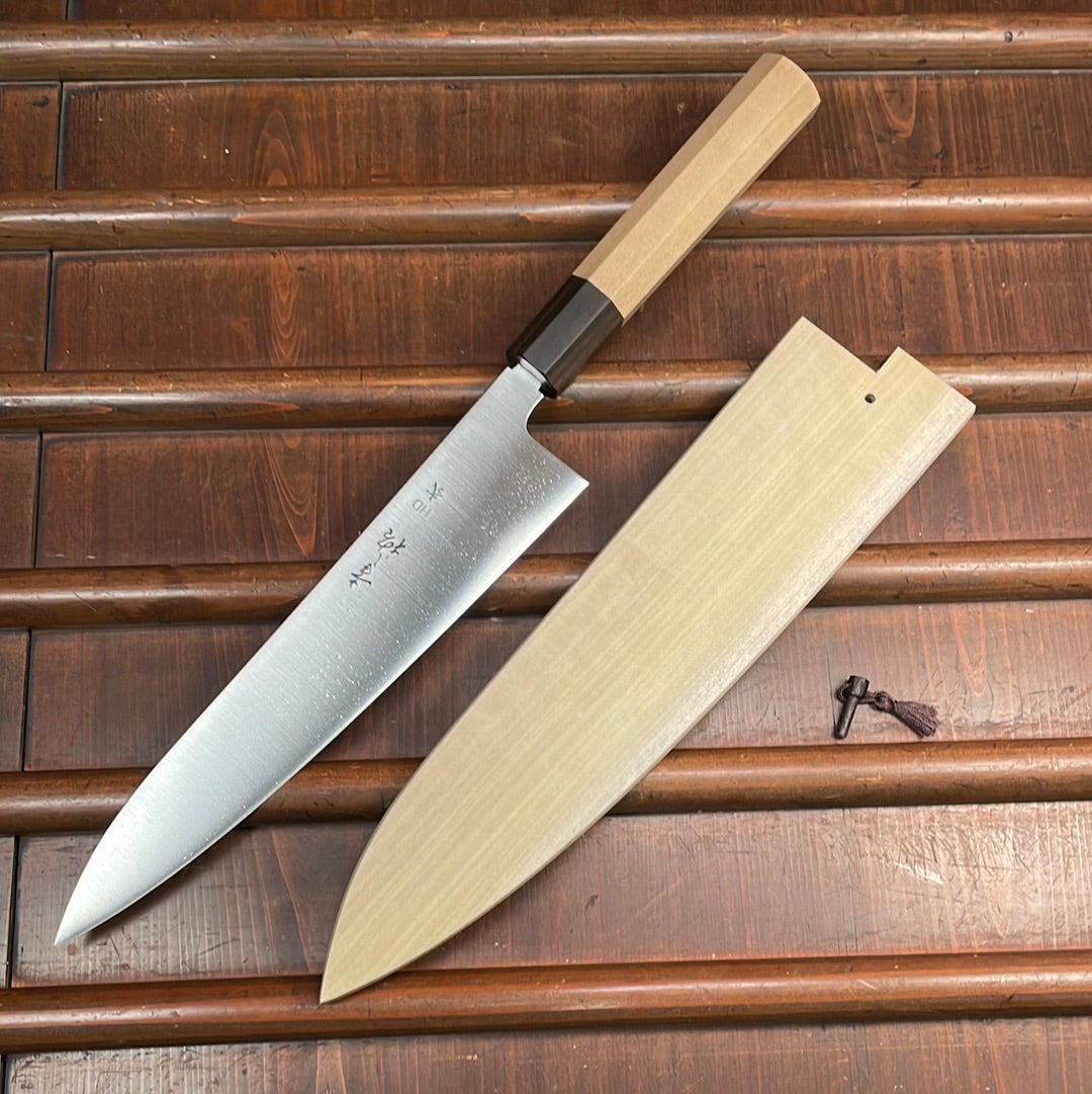 Konosuke Sakai HD2 240mm Wa Gyuto Ho & Ebony Wood Handle with Saya