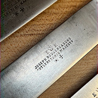 Joseph Rodgers & Sons Set of 6 Dinner Knives Carbon Steel Edwardian ~1901-1910