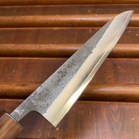 Konosuke Madei Sumiiro 150mm Petty SLD Kurouchi Nashiji - by Nihei W/ Saya