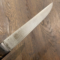 Unmarked 6” Boning Knife Wide Stiff Carbon Steel Custom Handle