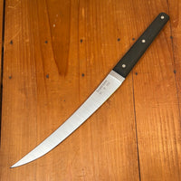 Silverthorn 8" Stiff Trimming Knife O1 Carbon Steel Black Micarta Handle