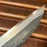 Tsukasa Hinoura 210mm Gyuto Shirogami Warikomi Unryu Suminagashi Double Horn Enju
