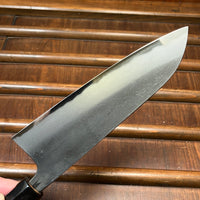 Wakui 180mm Santoku V2 Carbon Kurouchi Nashiji Ho Wood Handle