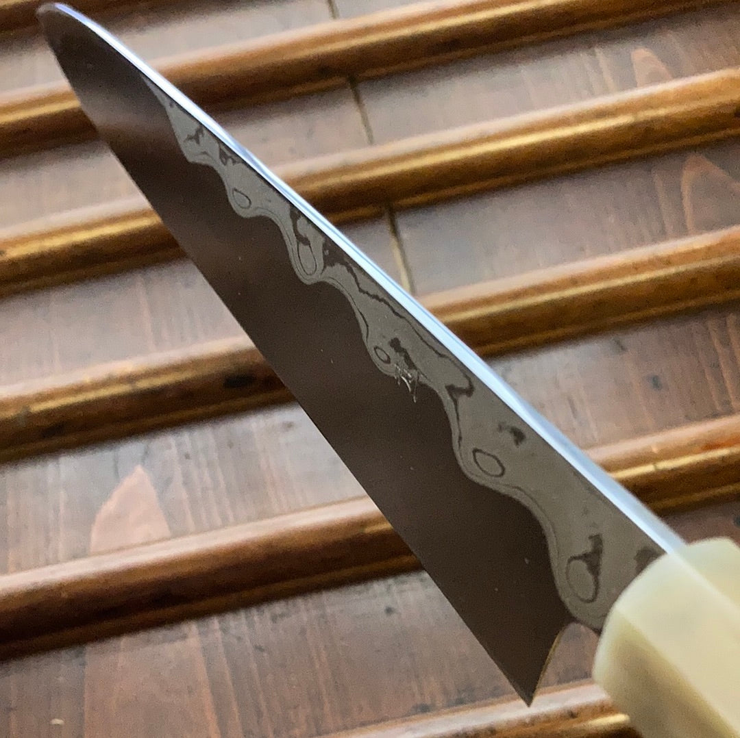 Hitohira Tanaka Manzo 300mm Yanagi Aogami 1 Damascus Ebony with Saya