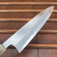 Hitohira Togashi 210mm Gyuto Stainless Clad Aogami 1 Migaki Taihei Makassar Ebony Handle