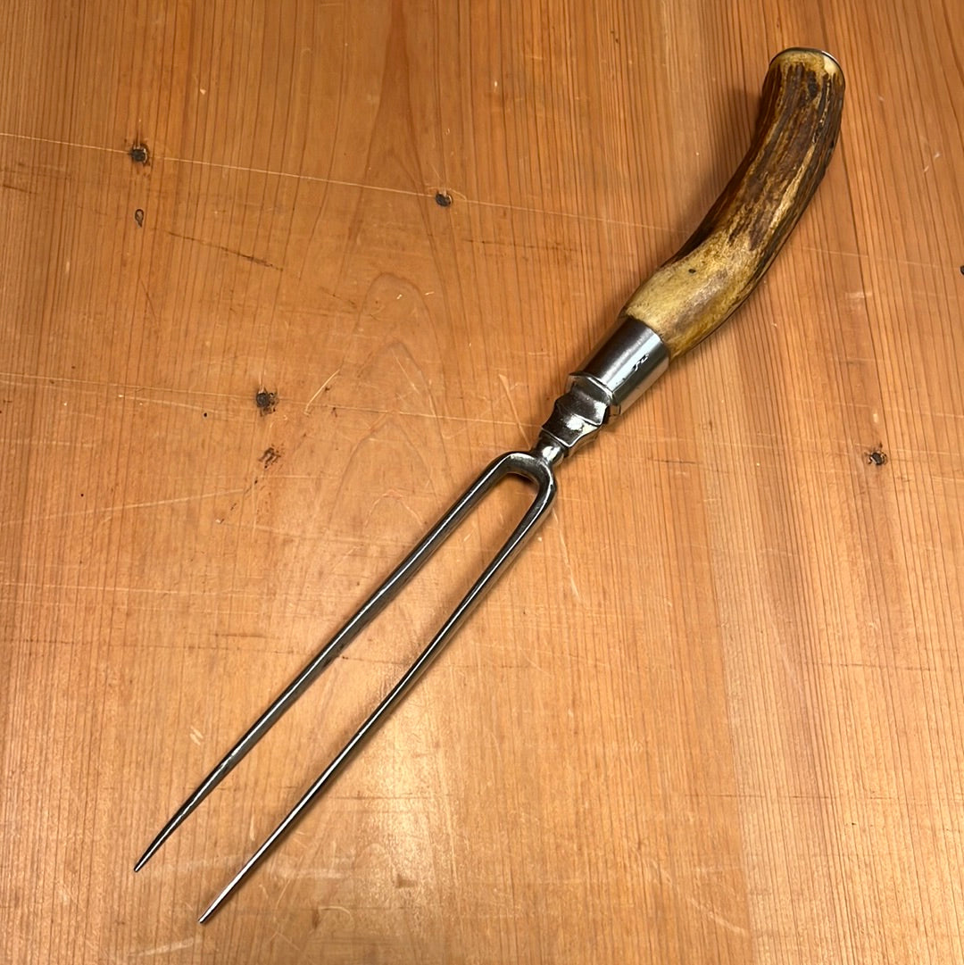 Handforged 5.5" Bayonet Carving Fork Stag Handle Gothic Style