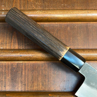 Sakai Kikumori Nakagawa x BC 240mm Gyuto Aogami 1 Kurouchi Burnt Chestnut with Saya
