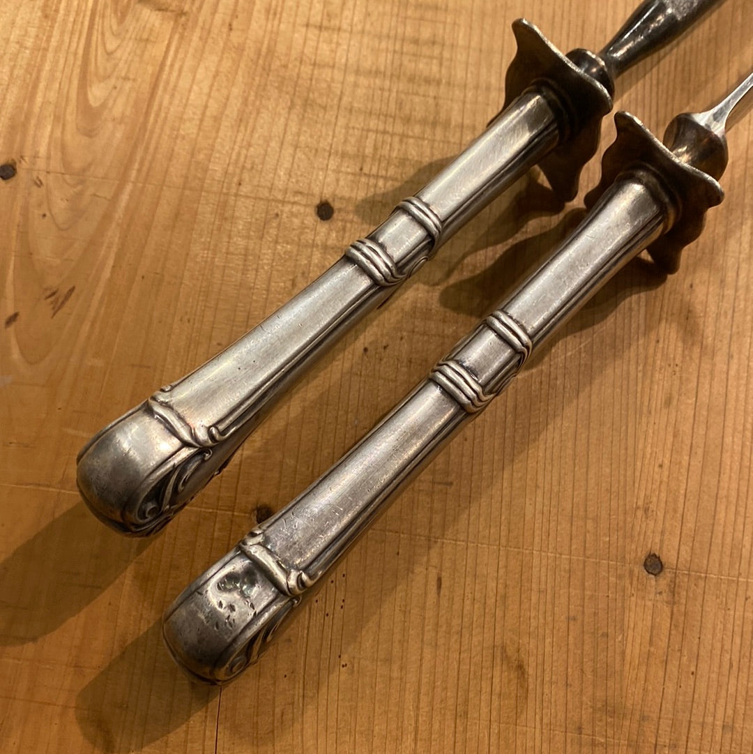 Keen Kutter Carving Knife & Steel Carbon Steel & Silverplate 1920’s?