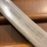 J A Henckels 12.5” Scimitar Carbon Steel 38-12” 1950’s
