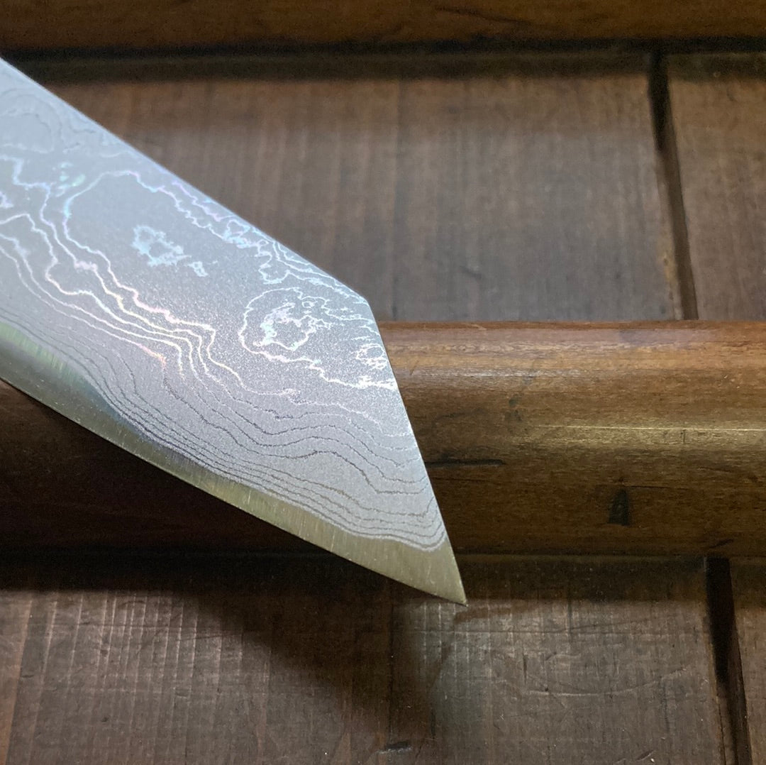 Sakai Kikumori Tanaka Sori 240mm Kiritsuke Sujihiki Aogami 1 Suminagashi