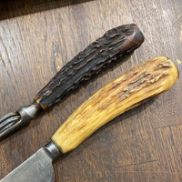 Joseph Rodgers & Sons Cutlers to His Majesty Carving Knife & Fork 1901 to 1948 pre 1930?