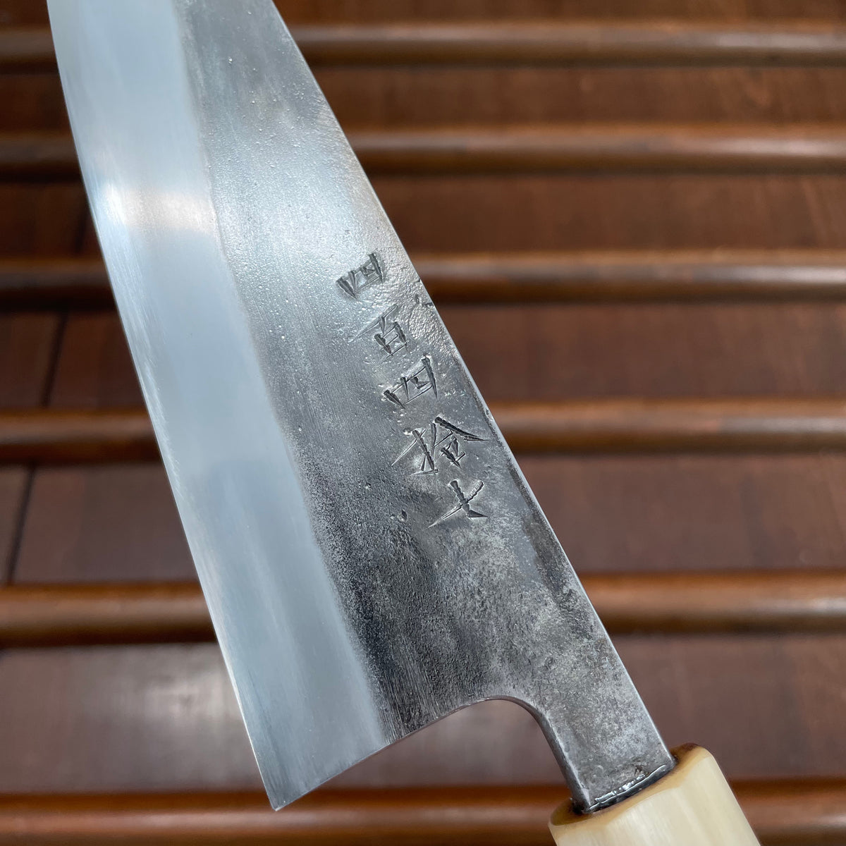 Jiro Nakagawa 150mm Wa Petty Kurouchi Shirogami 1 Taihei Tagayasan Handle #447