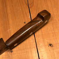 KA-BAR 14" Chef Knife Carbon Steel Custom Rosewood Handle