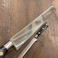 Sabatier Trumpet Ancienne Maison Carving Set Forged Stainless 1950’s