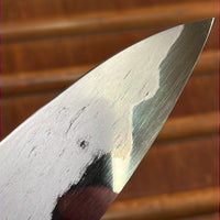 Tetsujin Hamono 210mm Gyuto Aogami 2 Wrought Iron Ebony Blonde Horn Handle