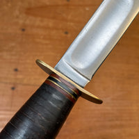 Case 5" Fixed Blade Marble's Style Carbon Steel Stacked Leather 1940's