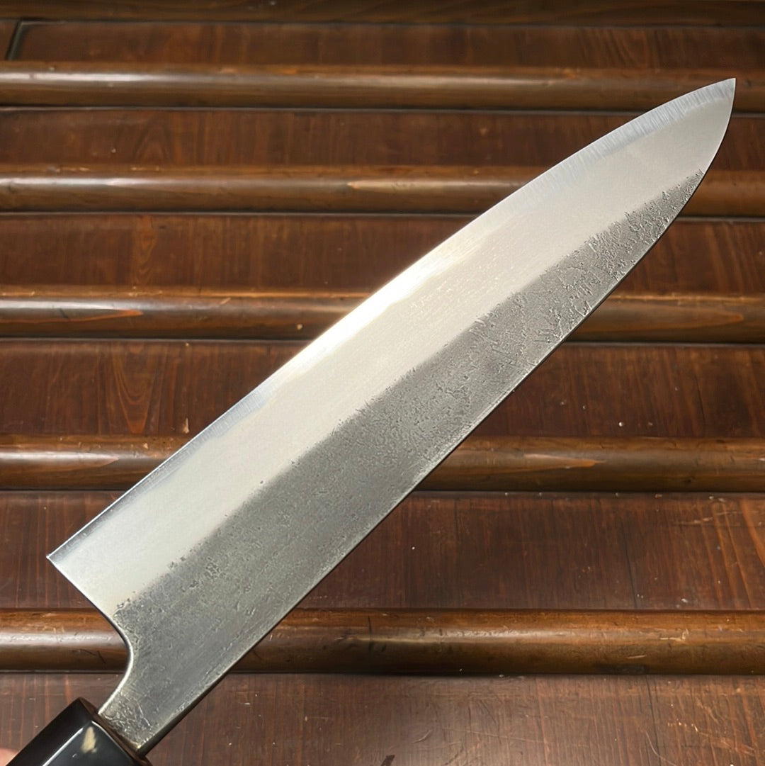 Wakui 210mm Gyuto V2 Carbon Kurouchi Nashiji Ho Octagonal