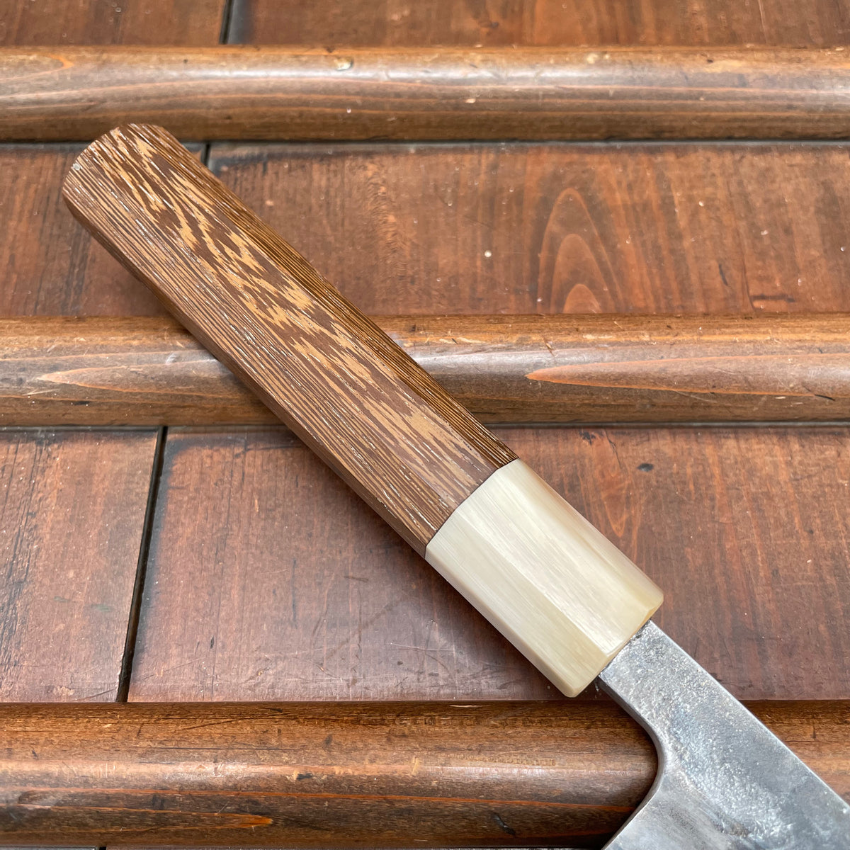 Jiro Nakagawa 150mm Wa Petty Kurouchi Shirogami 1 Taihei Tagayasan Handle #447