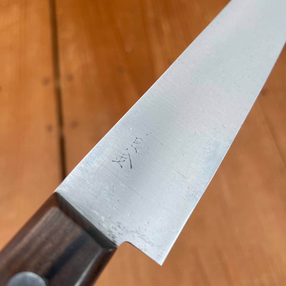 Masakane New Old Stock 150mm Petty SK Carbon Steel Ebony Handle (No Bolster)
