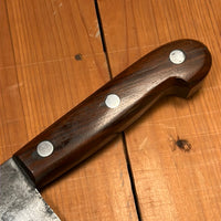 KA-BAR 14" Chef Knife Carbon Steel Custom Rosewood Handle