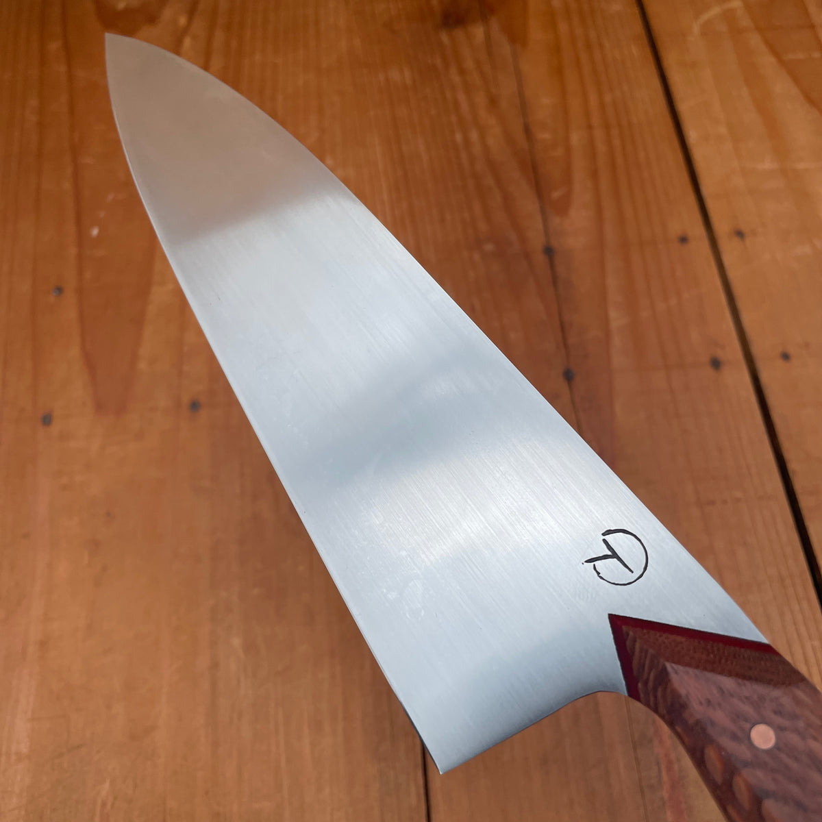 Alma Knife Co. 190mm Gyuto 15N20 Migaki - Leopard Wood