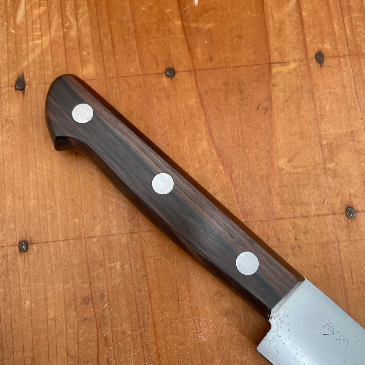 Masakane New Vintage 150mm Petty SK Carbon Steel Ebony Handle (No Bolster)