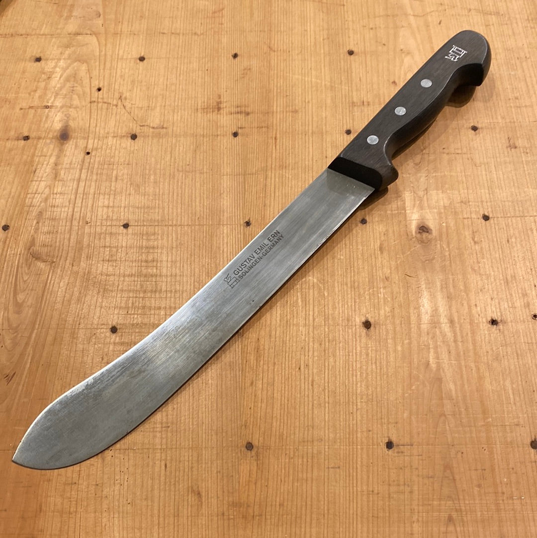 Gustav Emil Ern 10” Bullnose Butcher Knife Solingen Early 1980’s