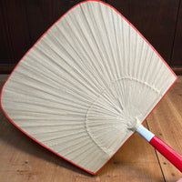 Kutami Japanese Sensen Fan - Red Circles