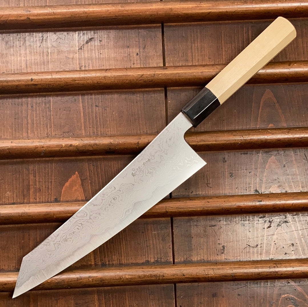 Sakai Kikumori x Bernal Cutlery Sori 255mm Kiritsuke Gyuto Aogami 1 Suminagashi