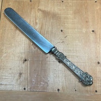 Fork and Knife Set Forged Carbon Steel & Coin Silver (?) German ? Late 19th C