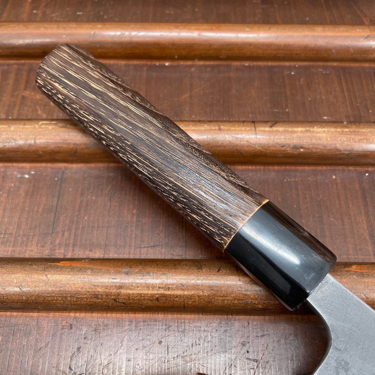 Wakui 240mm Gyuto Stainless Clad Aogami 2 Nashiji Warikomi Chestnut