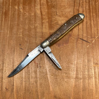 NY Knife Co 2 7/8” Dog Leg Jack Knife Pyralin 1856-1931