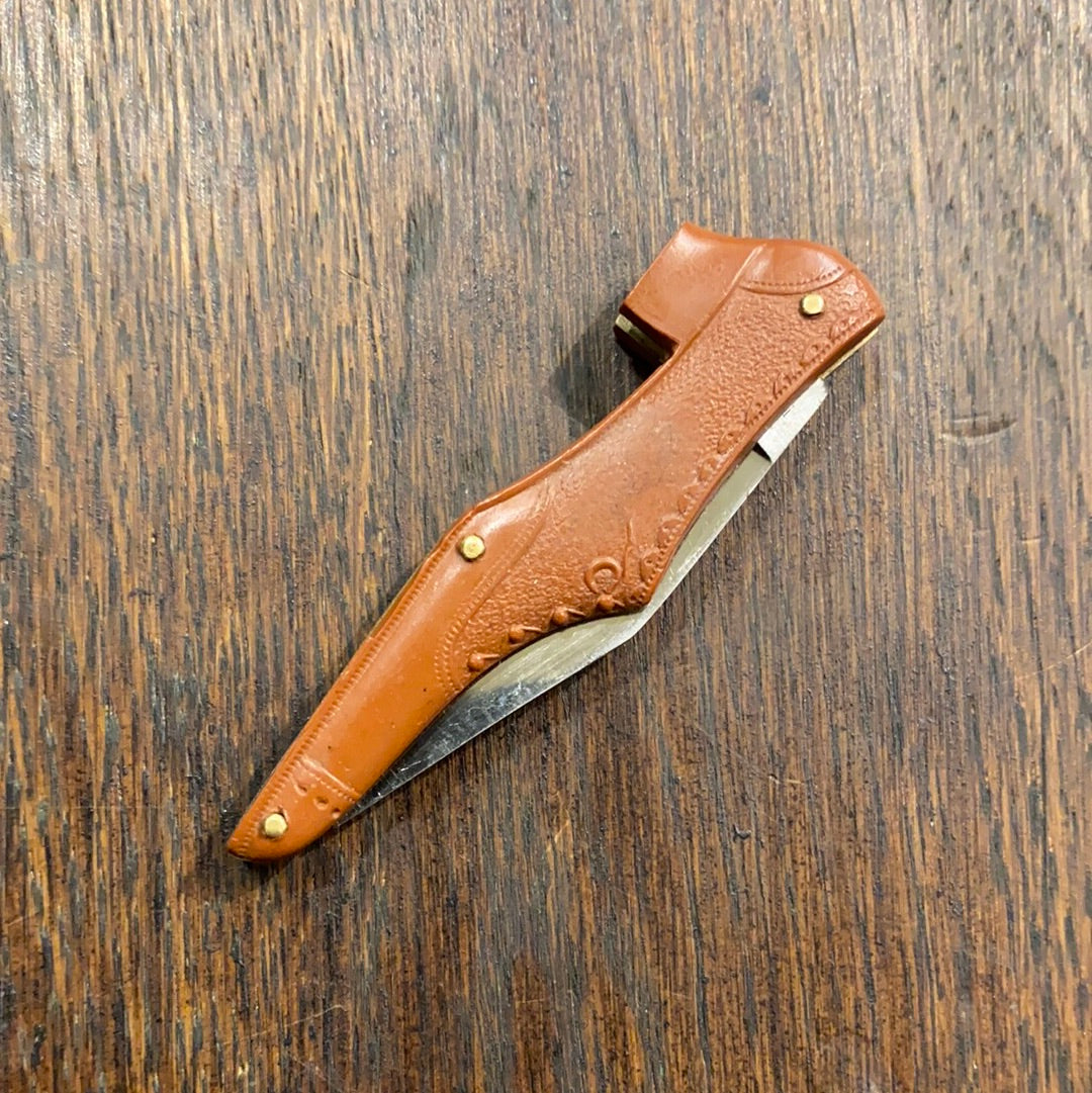 Minty A W Wadsworth 2 3/8” Figural Shoe Knife 1920’s?