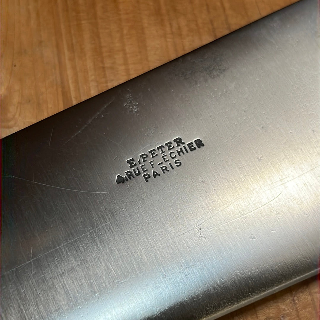 E. Peter Paris Nogent Style 10" Chef Carbon Steel Late 19th Early 20th C VGC