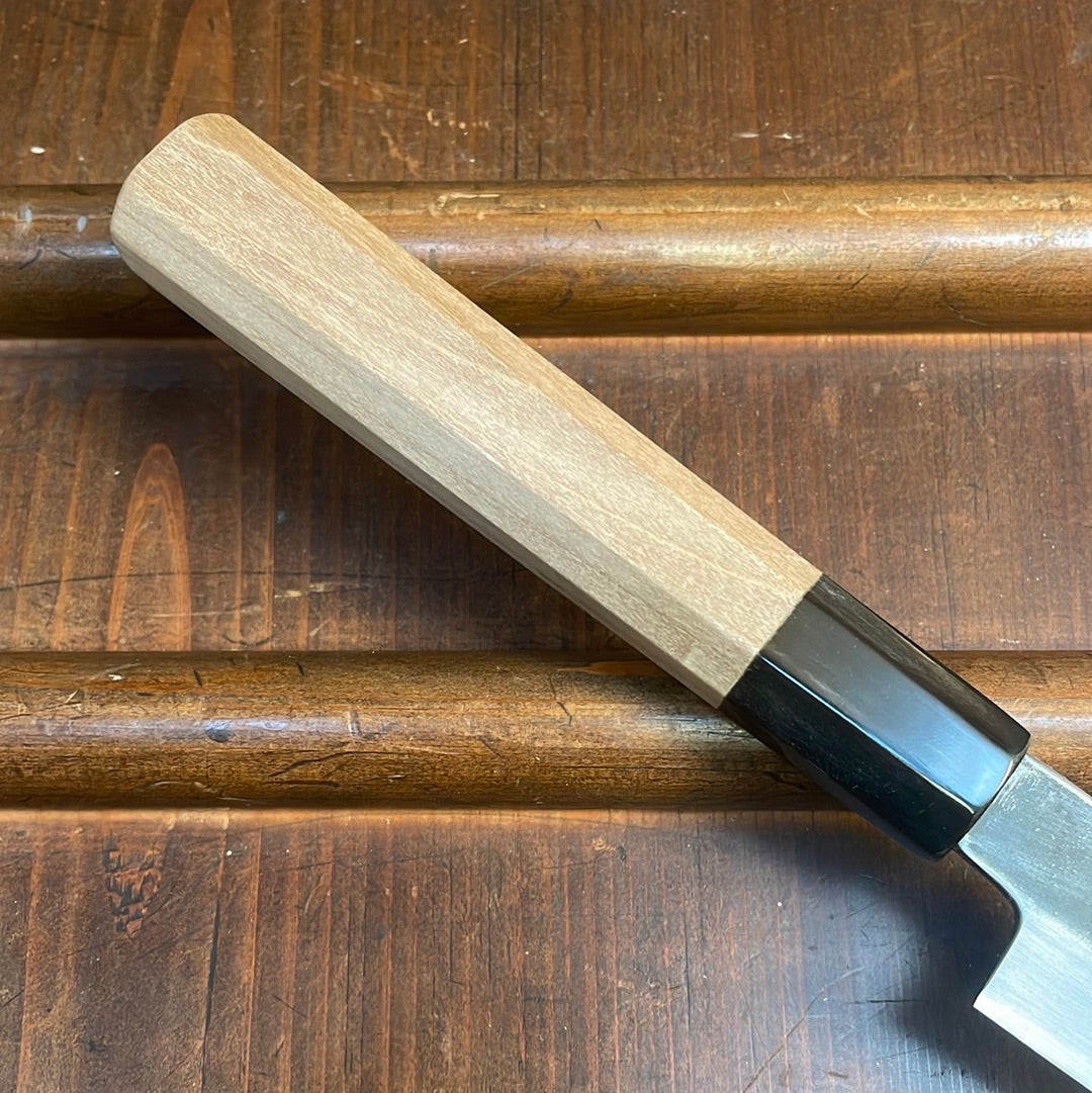 Sakai Kikumori Nakagawa x BC 150mm Petty Shirogami 1 Kurouchi Ho Wood with Saya
