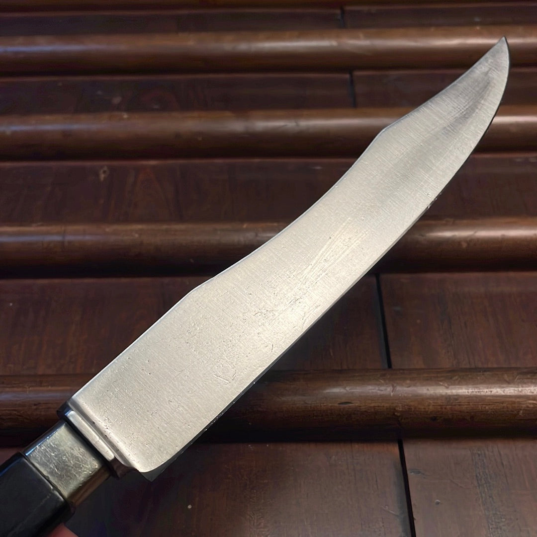 Hugo Koller 7.5" Carving Knife Carbon Steel Ebony from Solingen Germany 1861-1890's(?)