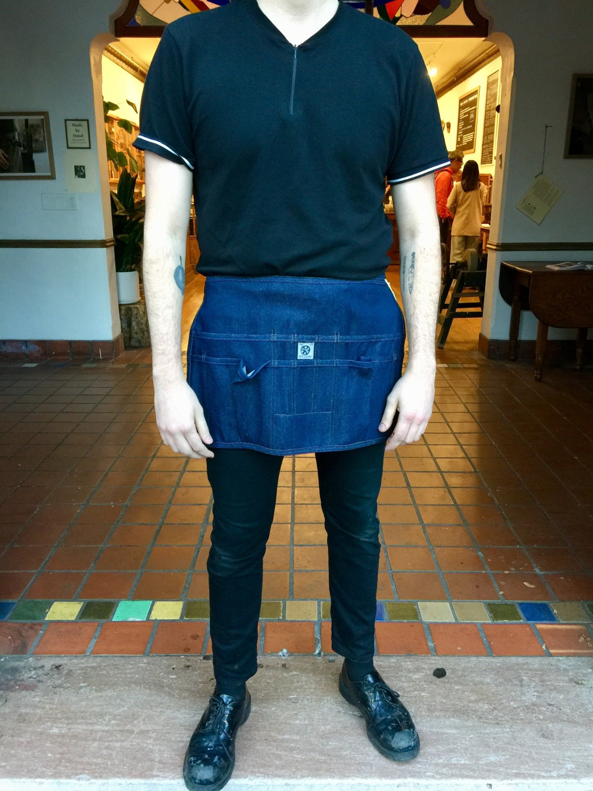 Ubi-IND / Mi Cocina Waist Apron - Raw Indigo