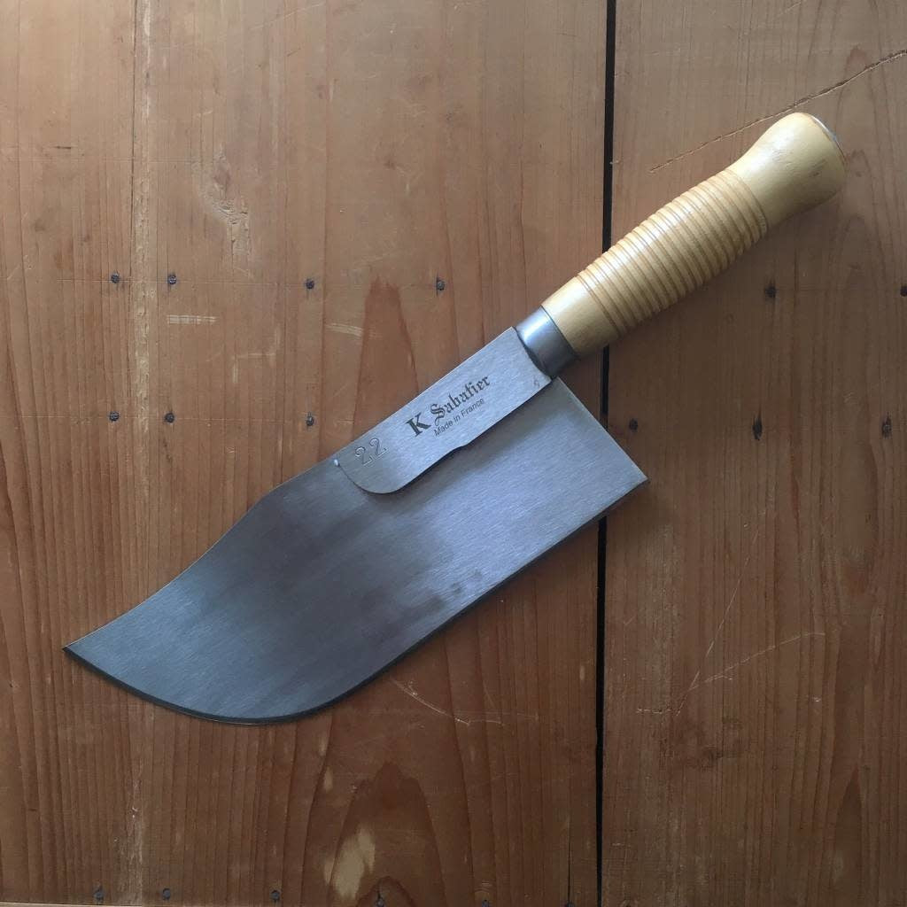 K Sabatier No 22 10" Butcher's Leaf Cleaver Carbon Bernal Cutlery