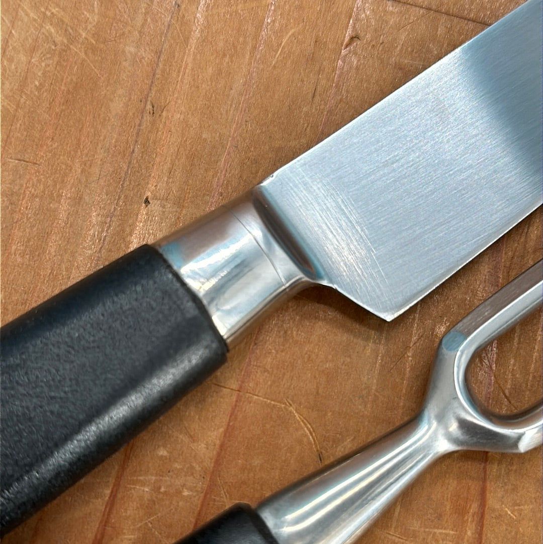 New Old Stock Bahco 7.5" Slicer & Bayonet Fork Hand Forged Stainless Norway 1970s-80s