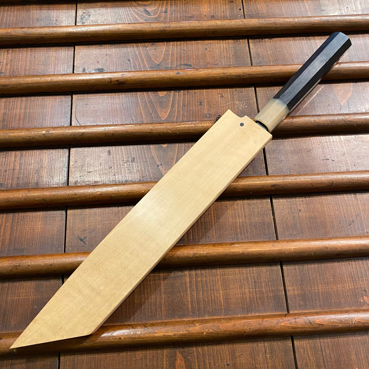 Konosuke Fujiyama 270mm Kiritsuke Aogami 1 Ebony Blonde Lefty