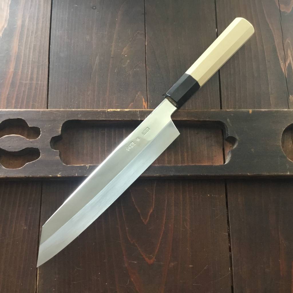 Sakai Kikumori 'Choyo' 210mm Kiritsuke Gyuto Ginsanko with Saya