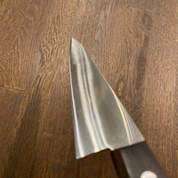 Masakane New Old Stock 150mm Honesuki Kaku SK Carbon Steel Ebony (No Bolster)