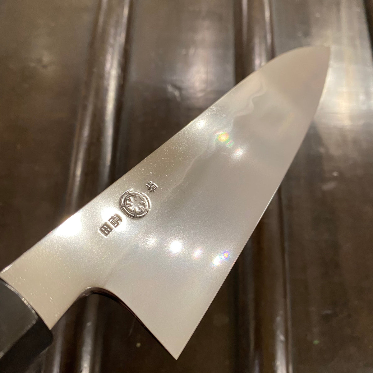 Takada no Hamono 180mm Gyuto Aogami 2 Shiraki Mizu Honyaki - Ebony & Horn Octagon